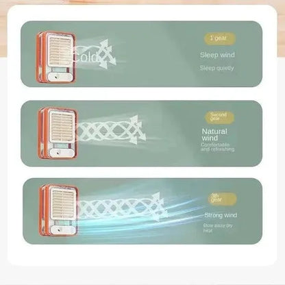 2-in-1 Mini Mist Fan & Air Cooler – Portable Cooling with Mist Spray